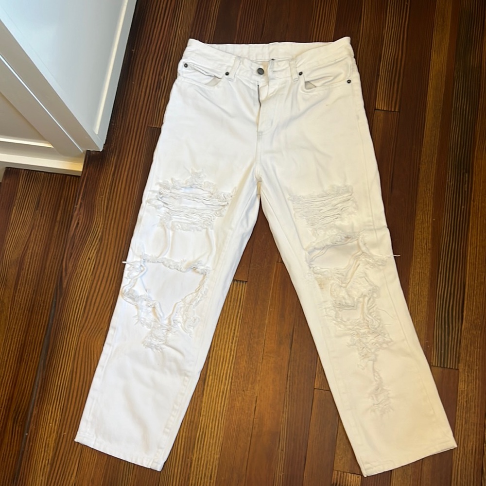 White Carmar boyfriend jeans